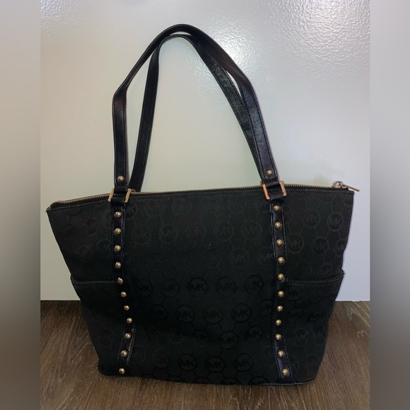 Micheal Kors Black Studded Handbag - Picture 3 of 6